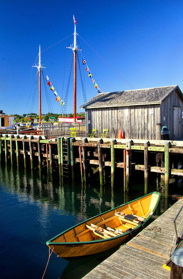 Boat Photograph - Dory in Lunenburg Harbour by Carolyn Derstine