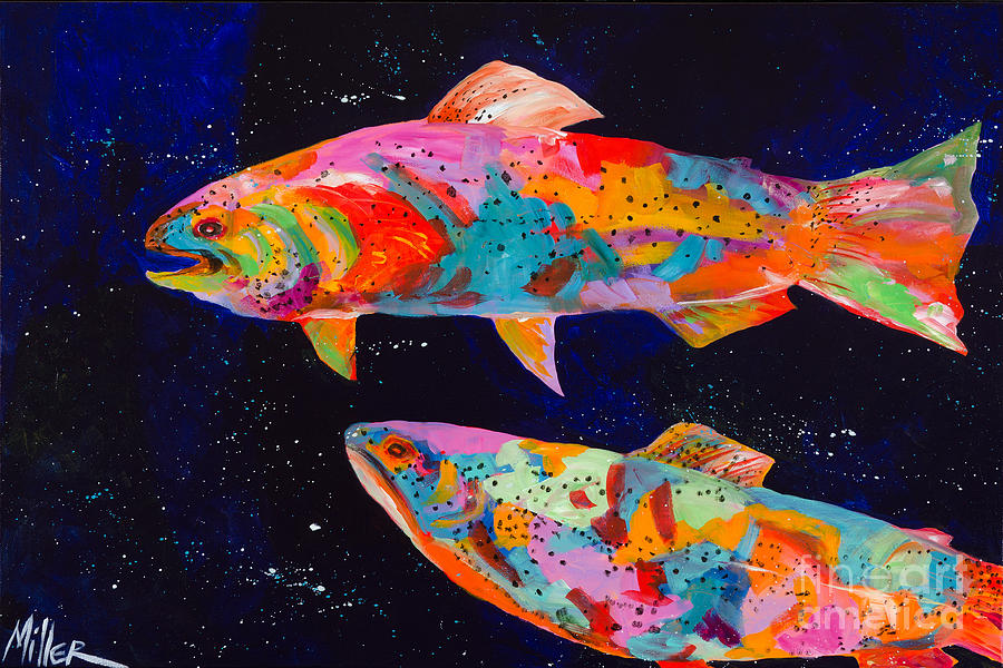 Tracy Miller Painting - Dos Brown Trout by Tracy Miller Tracy Miller Painting - Dos Brown Trout by Tracy Miller