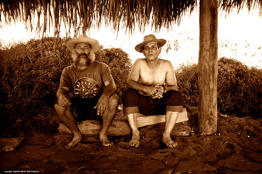 Hat Photograph - Dos Hombres by Angelina Marino