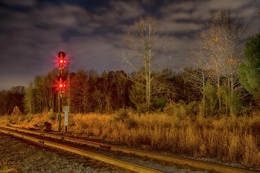 Train Photograph - Doswell Signal by Cliff Middlebrook
