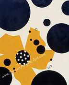 Contemporary Painting - Dot Yellow by Susan-Angelo DeBay Contemporary Painting - Dot Yellow by Susan-Angelo DeBay