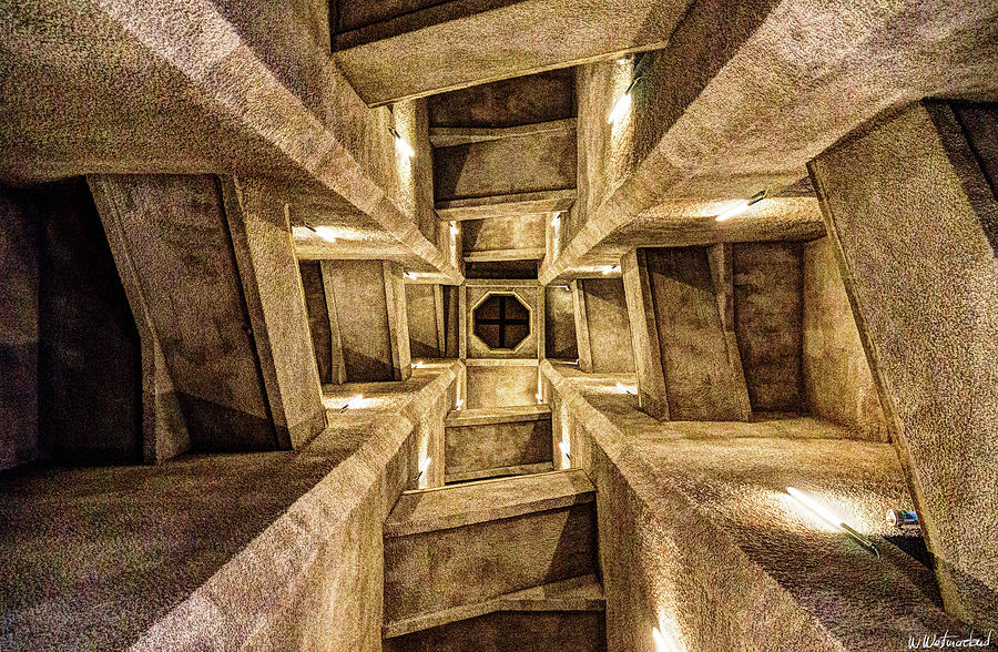 Staircase Photograph - Douaumont Tower Staircase from the bottom by Weston Westmoreland