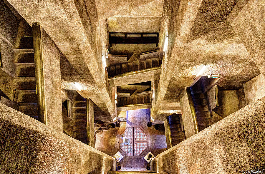 Douaumont Tower Staircase from the top Photograph by Weston Westmoreland