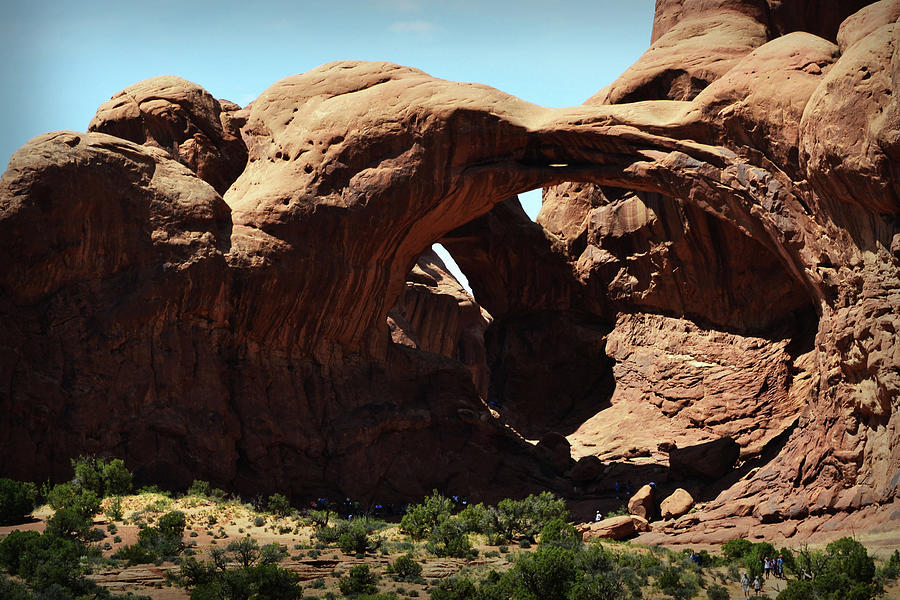 Double Arch - Arches National Park  Photograph by Nadalyn Larsen