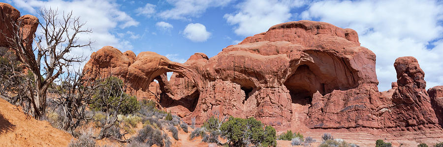 Double Arch Panorama - Arches National Park Utah Photograph by Brian Harig