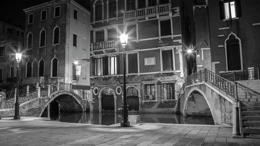Double Bridge In Venice Italy  Photograph by John McGraw