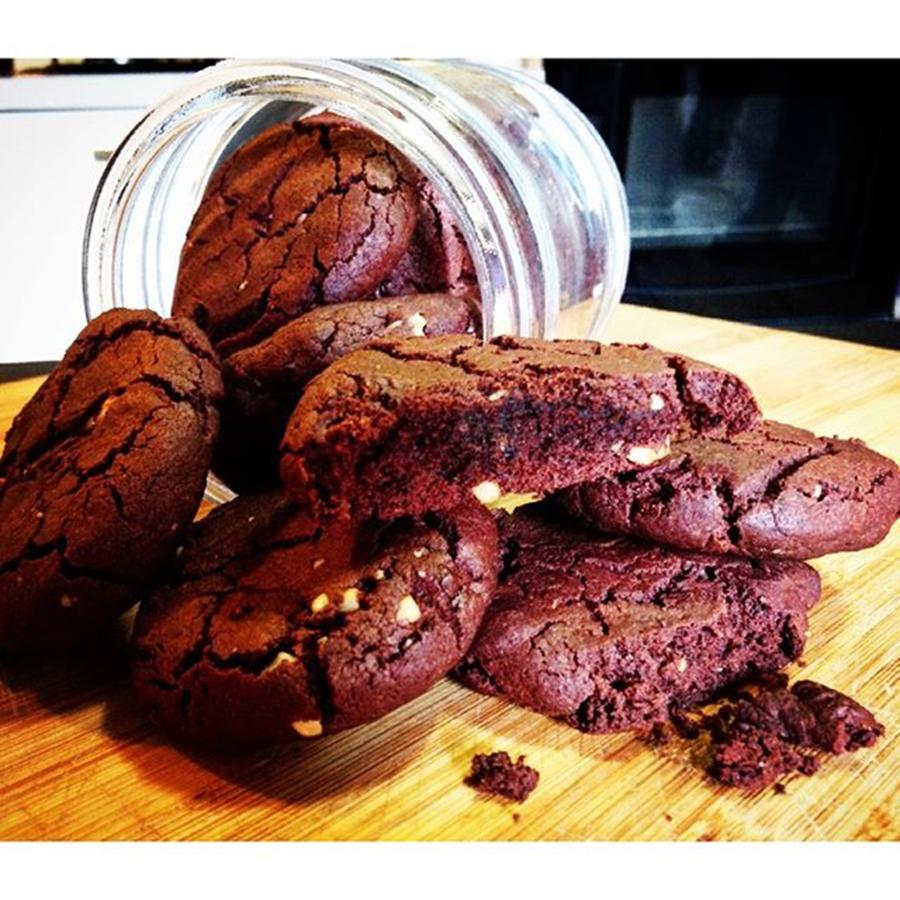 Christmas Photograph - Double Chocolate Chip Cookies. Follow by Alessia Golosipeccatifoodblog