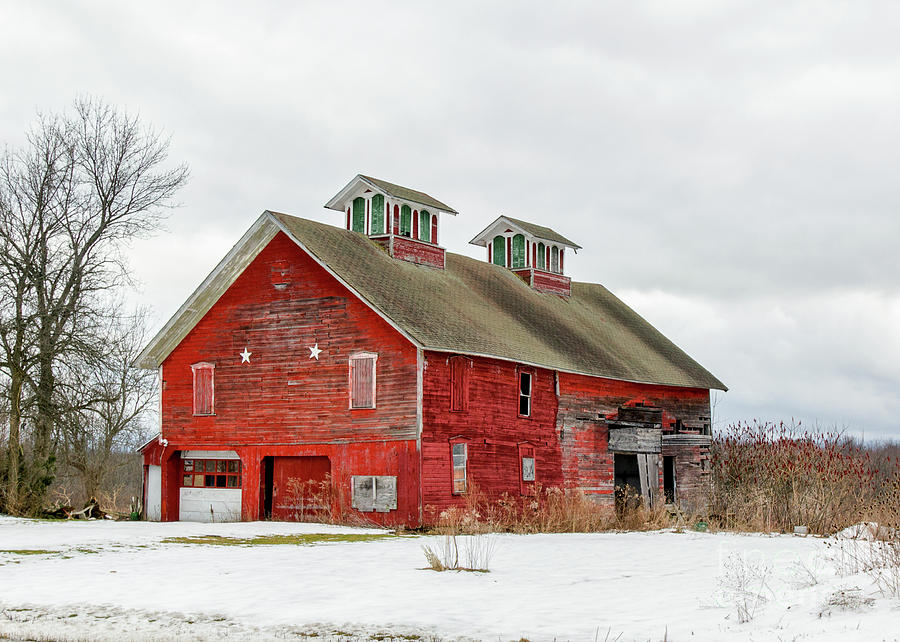 Double Cupola Barn Photograph by Rod Best