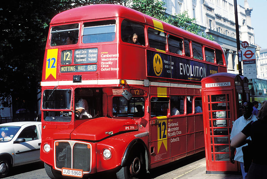 Double Deck Bus in London Photograph by Carl Purcell - Fine Art America