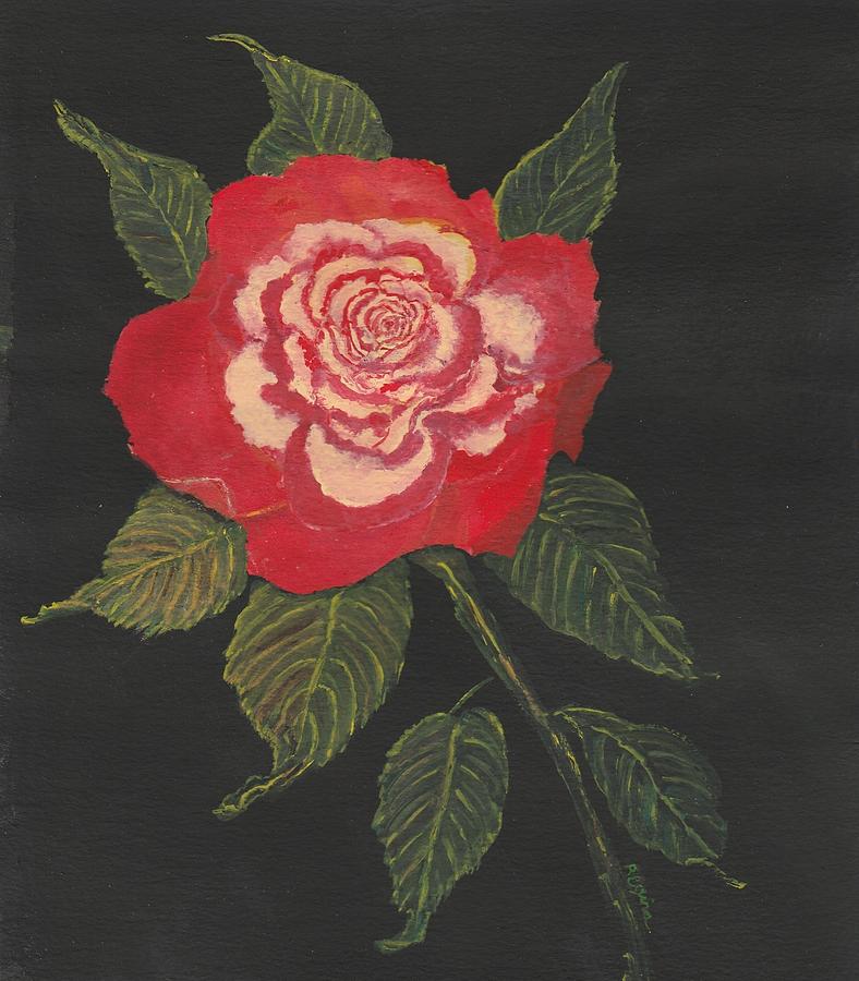Double Delight Rose Painting by Regina Taormino