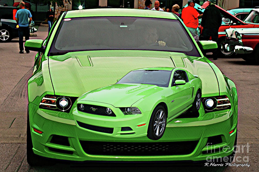 Double Exposure New Ford Mustang Photograph by Randy Harris