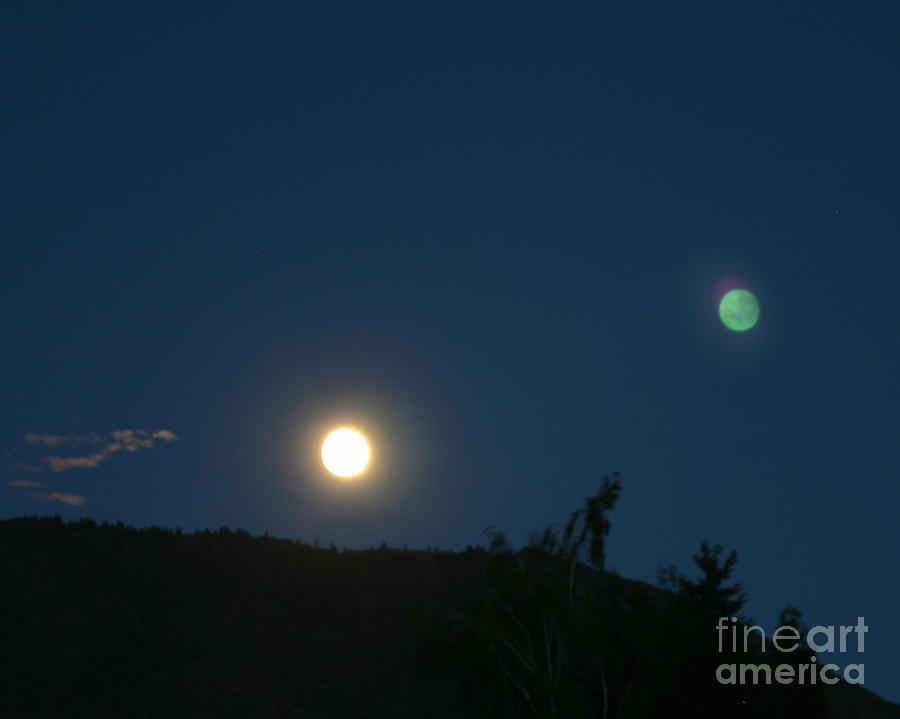 Double exposure of sun AND moon Photograph by Marie Neder