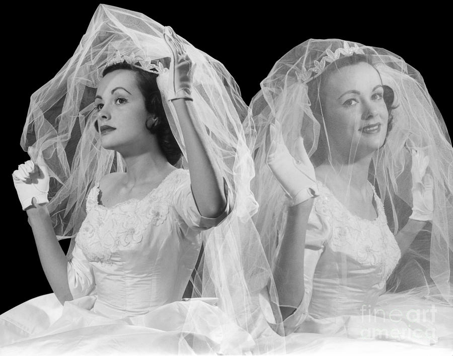 Double Exposure Portrait Of Bride Photograph by Debrocke/ClassicStock