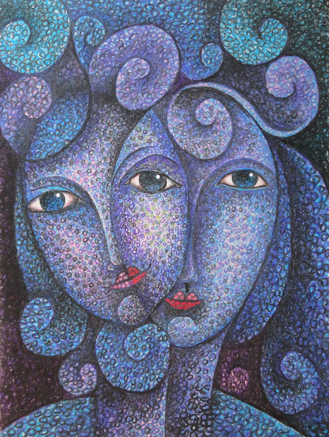 Sacha Pastel - Double Face 2015 by S A C H A - Circulism Technique Sacha Pastel - Double Face 2015 by S A C H A - Circulism Technique