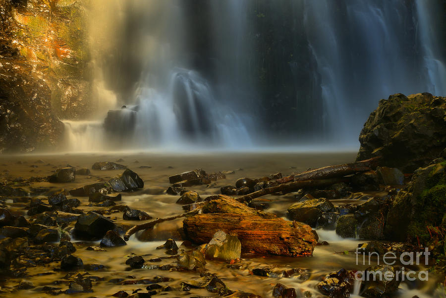 Double Falls Ghostly Landscape Photograph by Adam Jewell