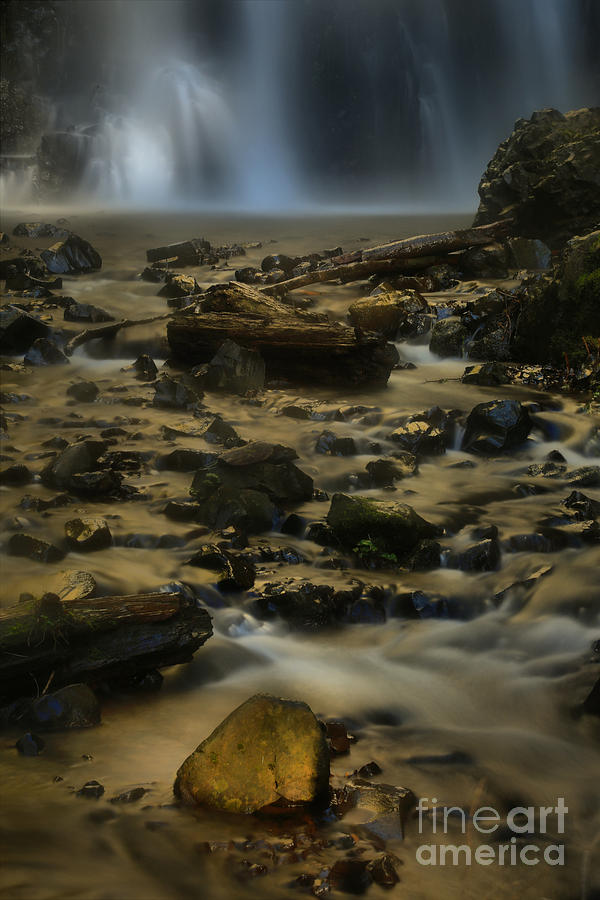 Waterfall Photograph - Double Falls Soft Light by Adam Jewell