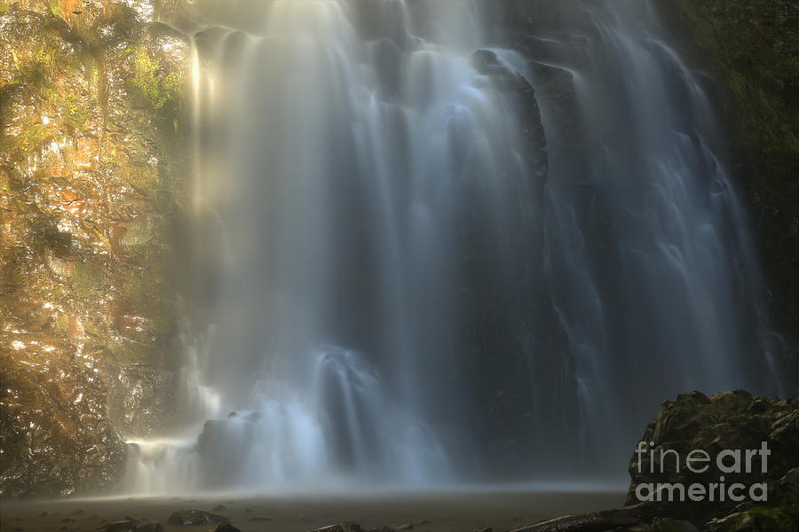 Waterfall Photograph - Double Falls Streams by Adam Jewell