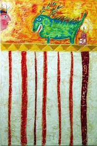 Double Good Luck Painting by B and David A Midlo Double Good Luck Painting by B and David A Midlo