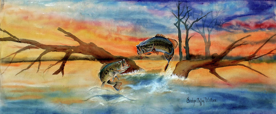 Double Jump Painting by Carolyn Coffey Wallace