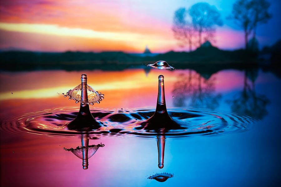 Double liquid art Photograph by William Lee
