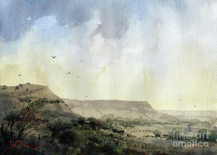 Double Mountain Fork of the Brazos Country Painting by Tim Oliver