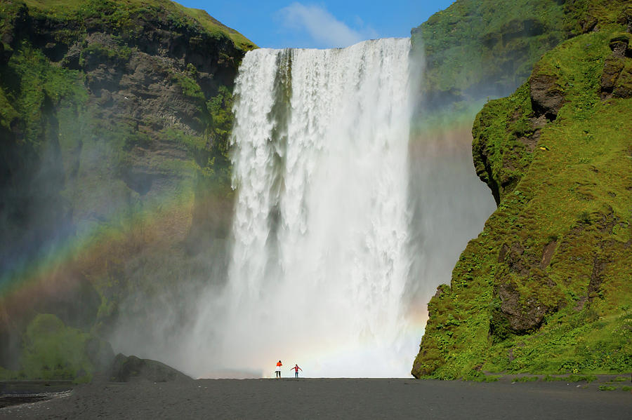 Double Rainbow by Skogafoss Waterfall Photograph by Anthony Doudt