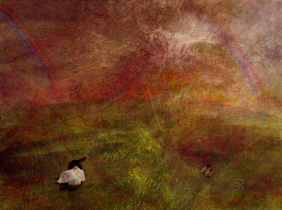 Double Rainbow Digital Art by Jean Moore