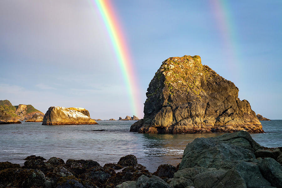 Rainbows and Seastacks Photograph by Rick Pisio