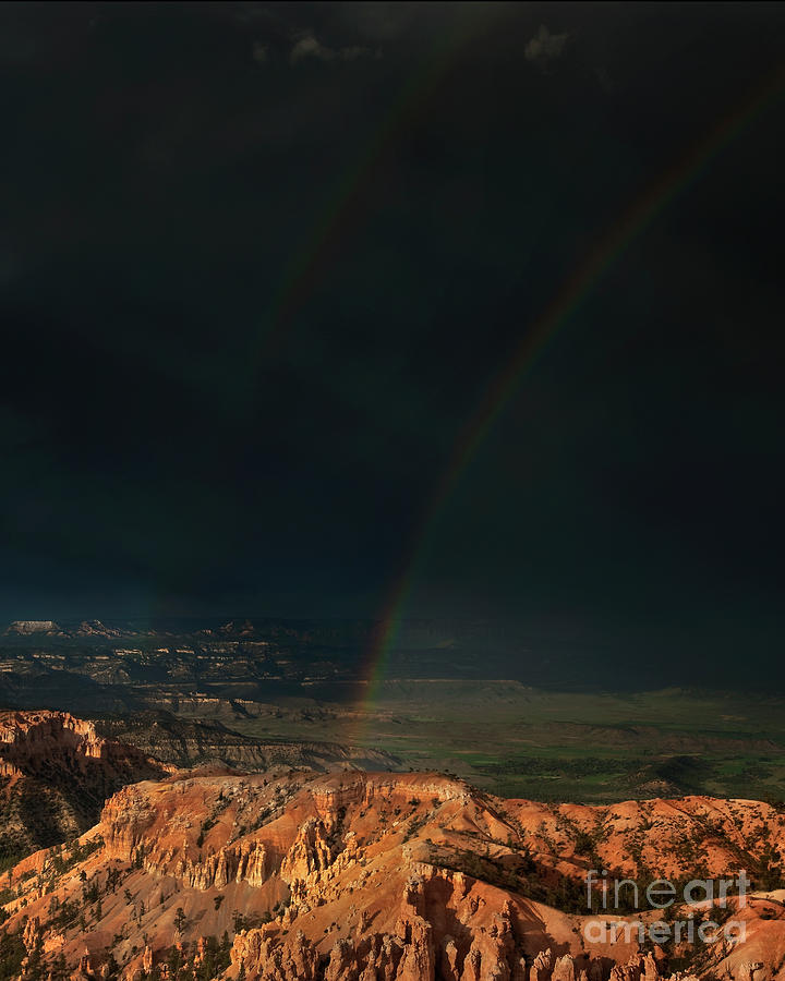 Double Rainbow Over Hoodoos Bryce Canyon National Pa Photograph by Dave Welling