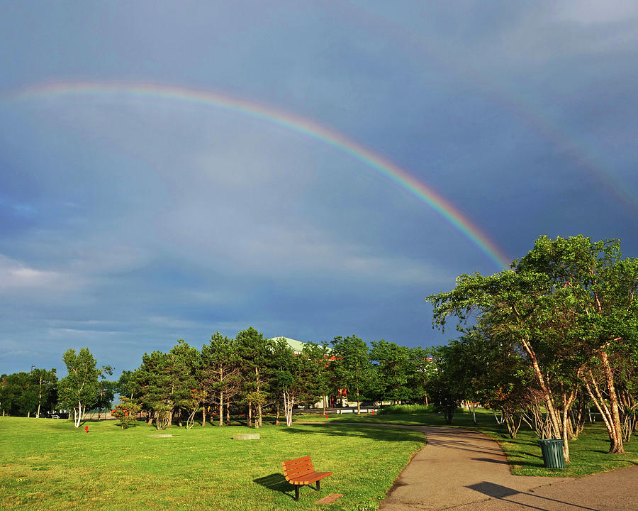 Double Rainbow over Nut Island Quincy MA Photograph by Toby McGuire