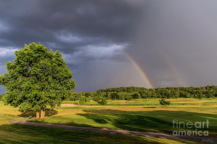Double Rainbow Through Rain Photograph by Jennifer White