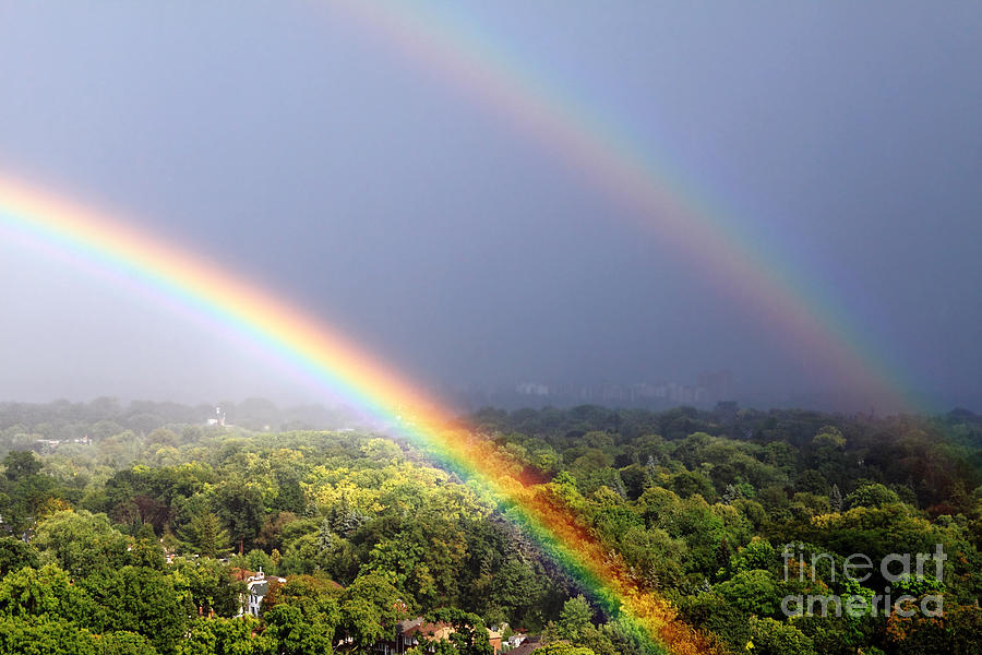 Double Rainbows Photograph by Charline Xia