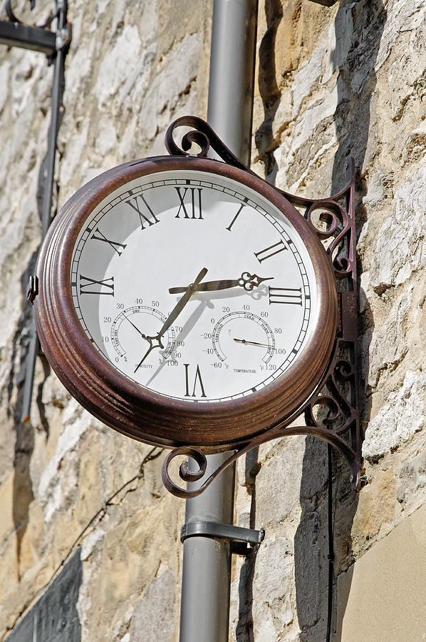 Double Sided Station Clock, Bakewell Photograph by Rod Johnson
