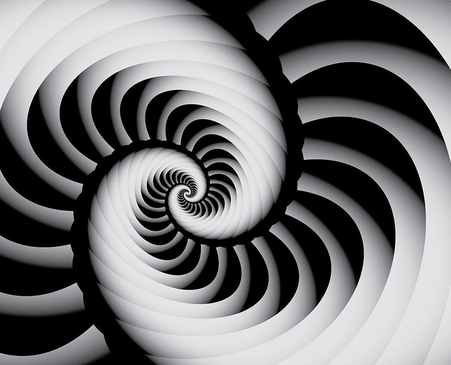 Double Spiral Digital Art by Peter Antos.