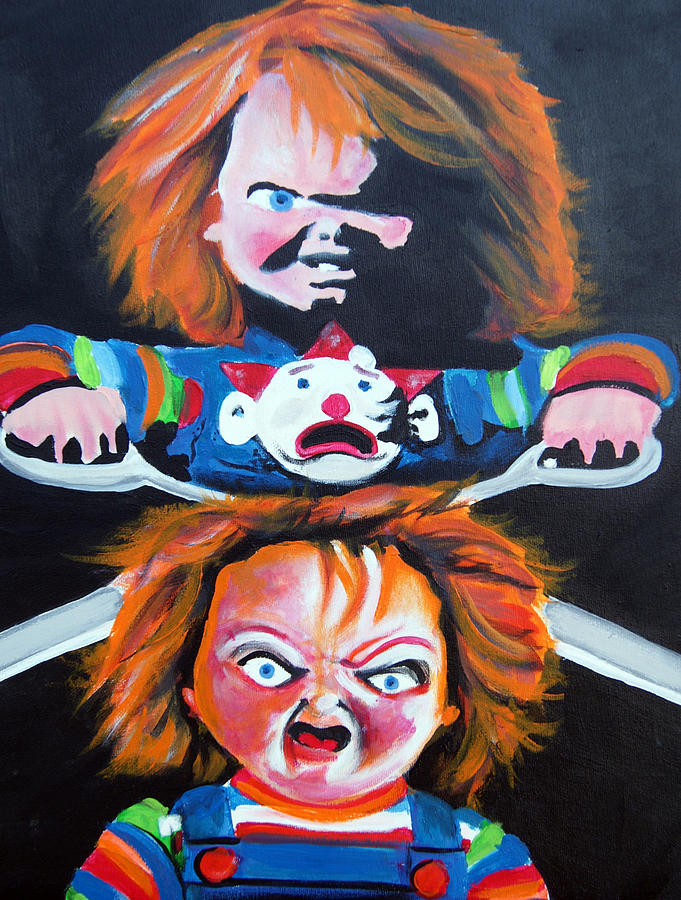 Halloween Painting - Double trouble  by Lorinda Fore