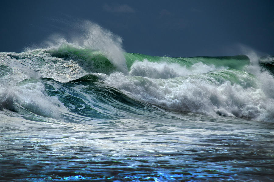 Breakers Photograph - Double Wave by Frank Wilson
