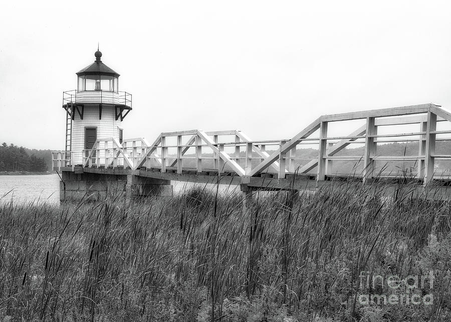 Doubling Point Lighthouse Bw Photograph