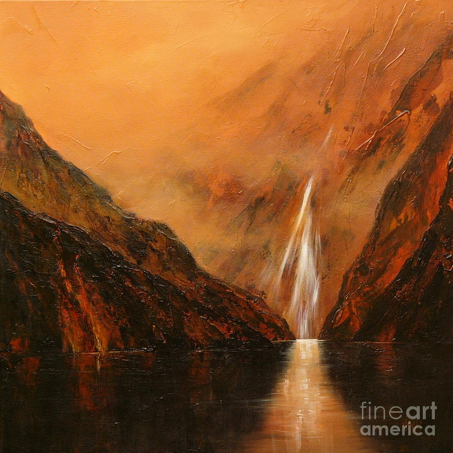 Milford Sound Painting - Doubtful Sounds 2 - New Zealand by Jennifer Cruden