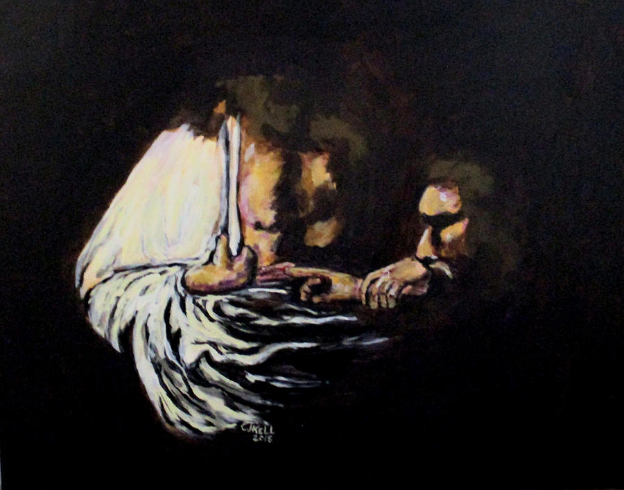 Doubting Thomas Painting by Clyde J Kell