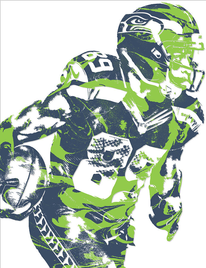 Doug Baldwin SEATTLE SEAHAWKS OIL ART Poster by Joe Hamilton - Fine Art  America