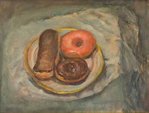 Desserts Painting - Doughnuts and Limoges by Riki R  Nelson