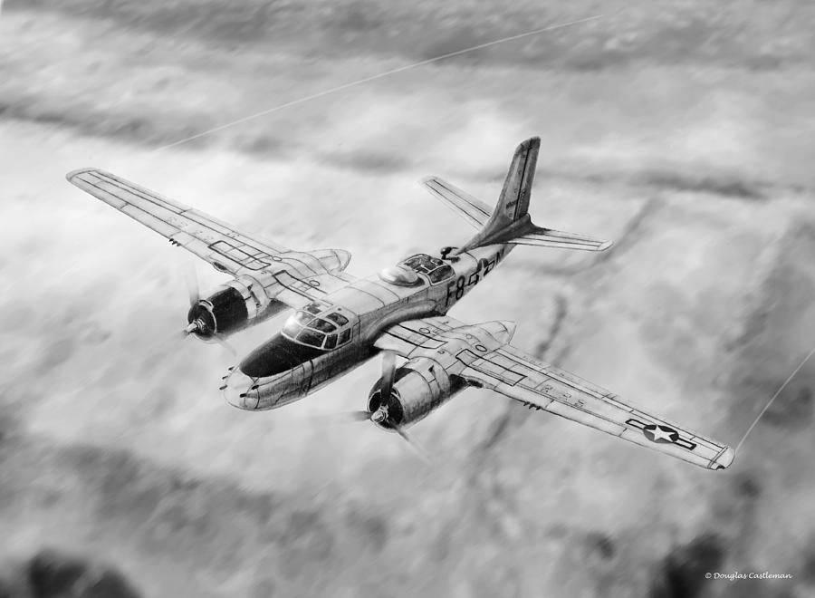 Douglas A-26 Invader Drawing by Douglas Castleman