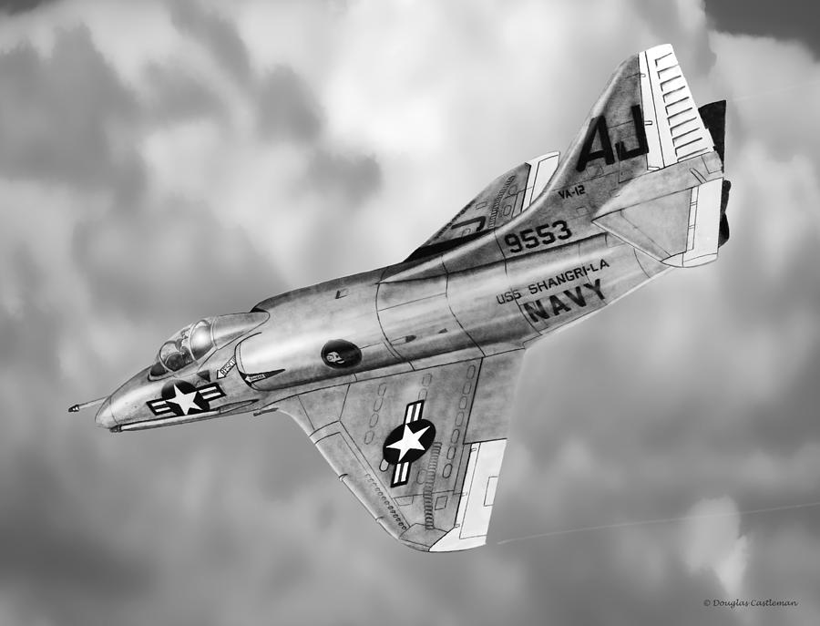 Douglas A-4C Skyhawk Drawing by Douglas Castleman