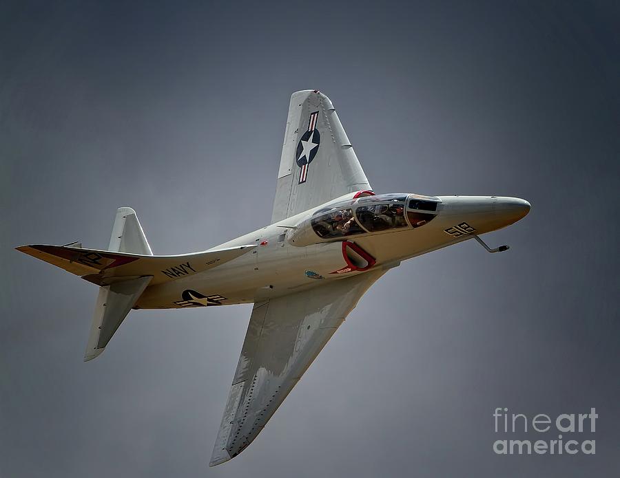 Top Gun Photograph - Douglas A4 Skyhawk 2011 Chino Planes of Fame Air Showe by Gus McCrea
