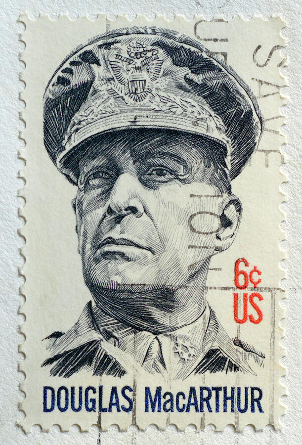 Douglas MacArthur - stamp Photograph by Paul W Faust - Impressions of Light