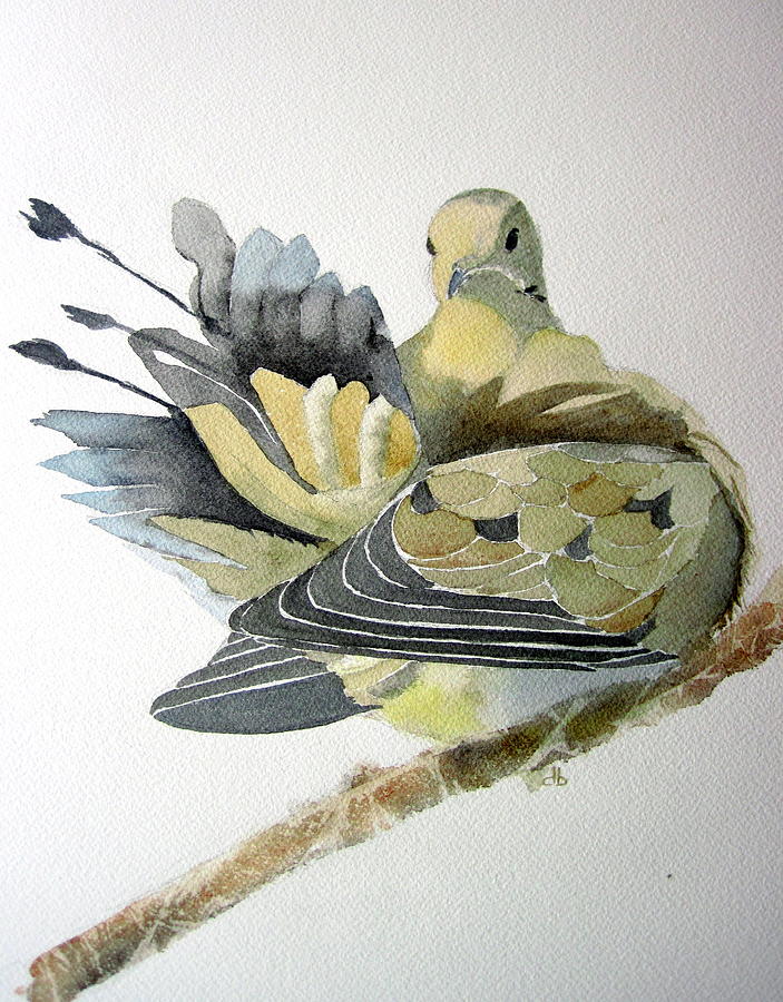 Dove Painting by Dominique Bachelet