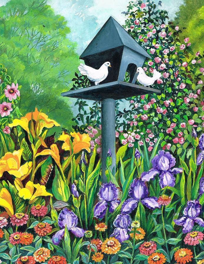 Bird Painting - Dove High-rise by Val Stokes