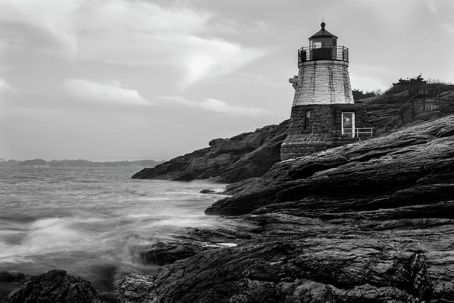 Lighthouse Photograph - Down Below Castle Hill Light by Andrew Pacheco