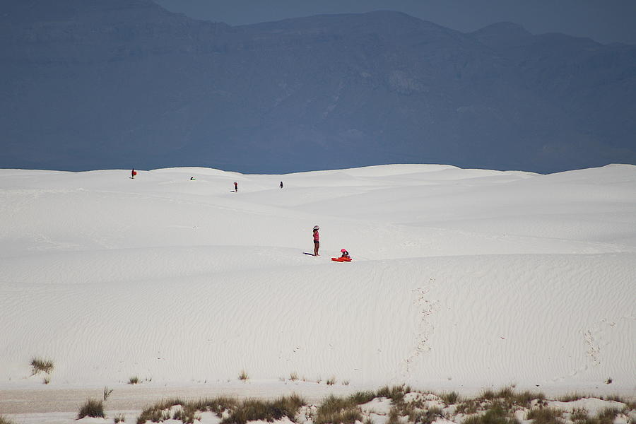 Down Hill in White Sands Photograph by Colleen Cornelius
