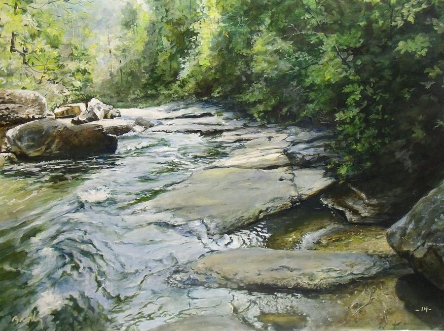 Down Stream Painting by William Brody